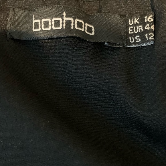 Boohoo Ruffle Tiered Black Sleeveless Maxi Dress - Picture 9 of 11